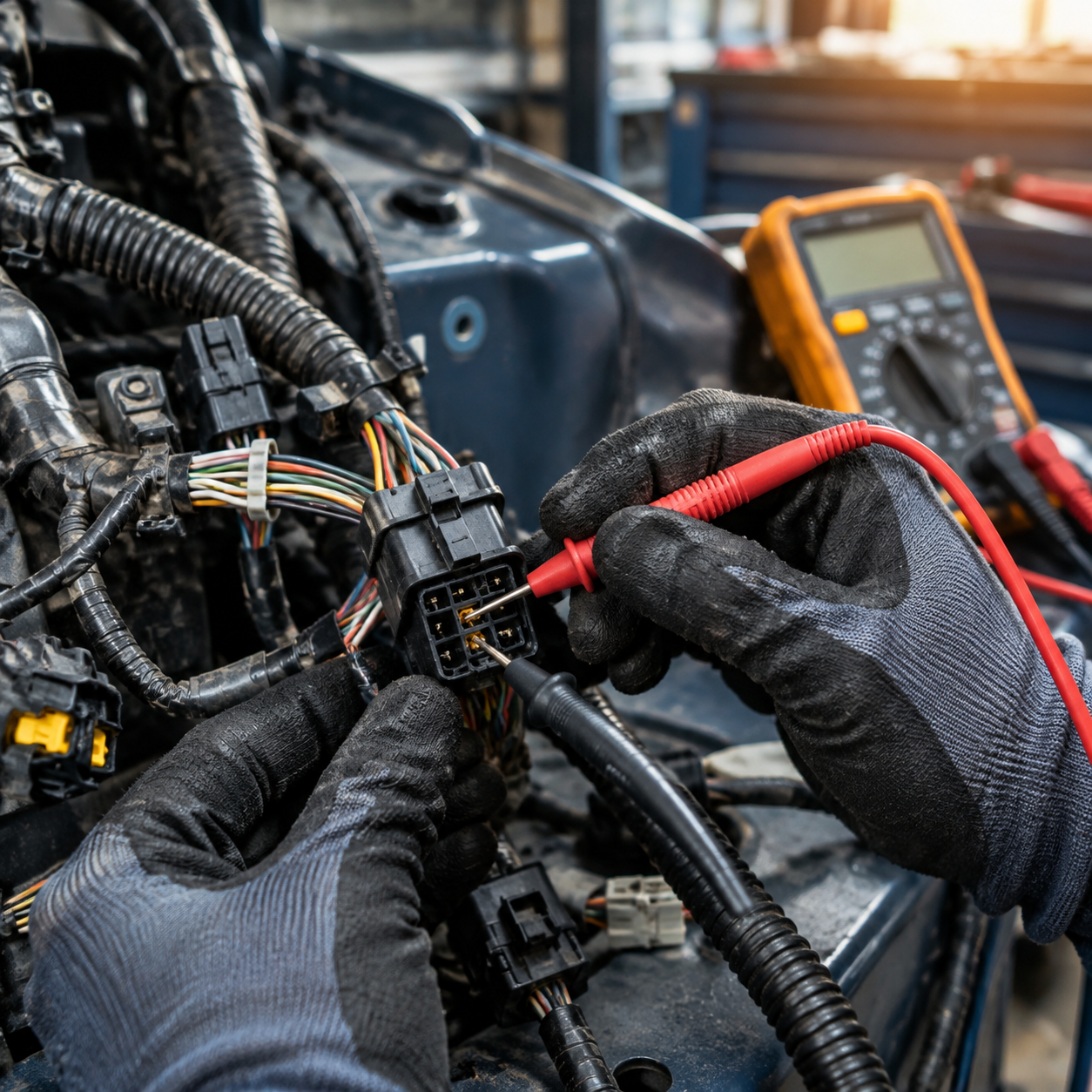 Electrical fault tracing on a vehicle wiring loom